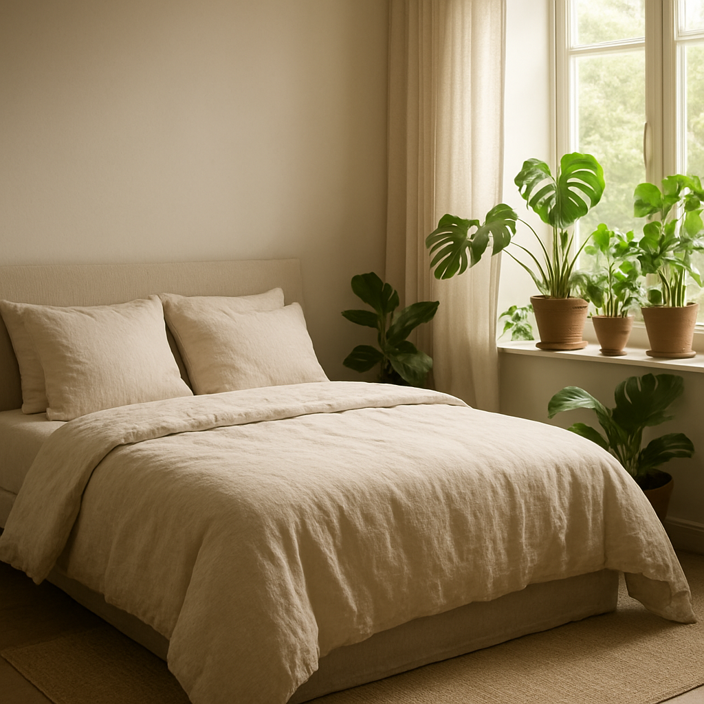 Marble Queen Pothos styled in a bedroom